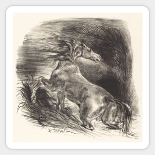 Wild Horse by Eugene Delacroix Sticker